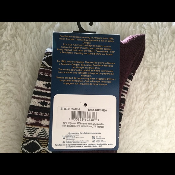 New Pendleton Maroon Socks - Picture 7 of 7